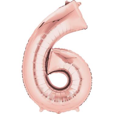 34in Rose Gold Number Balloon (6)